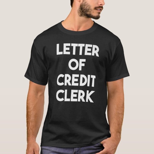 Brev vid Kredit Clerk T Shirt (Framsida)