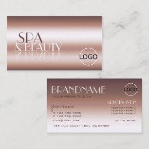 Brev vid Snyggten Spegel vid Luxury Ro med Logotyp Visitkort