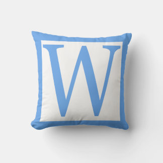 BREV W BABY BLUE GRÄNS KUDDE