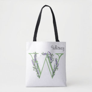 Brev ’W’ Lavender Eucalyptus botanical Tygkasse