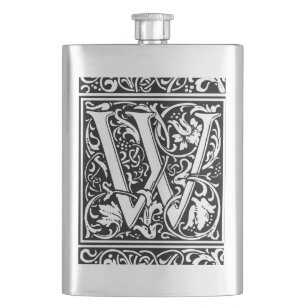Brev W Medieval Monogram Art nouveau Fickplunta