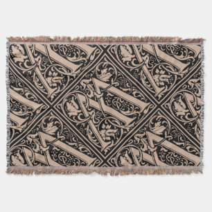 Brev W Medieval Monogram Art nouveau Filt