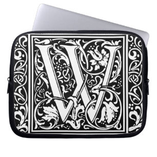 Brev W Medieval Monogram Art nouveau Laptop Fodral