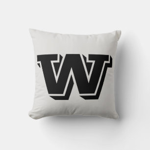 BREV W MONOGRAM PILLOW KUDDE