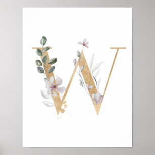 Brev W Monogram Poster