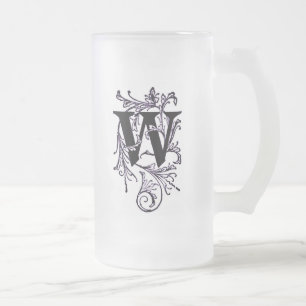 Brev 'W' som är inslaget i Lila Vines - Mugg