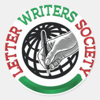 Brev Writers Society Circular Seal Stickers Runt Klistermärke