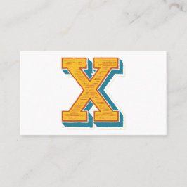 Brev ’X’-Elegant Embroized Visitkort