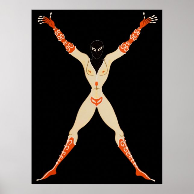 Brev X från Alphabet Suite 1976 Poster (Framsidan)