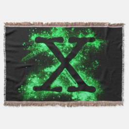 Brev X-Grönt, versalt Alphabet Filt