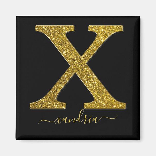 BREV X GULD GLITTER MAGNET (Framsidan)
