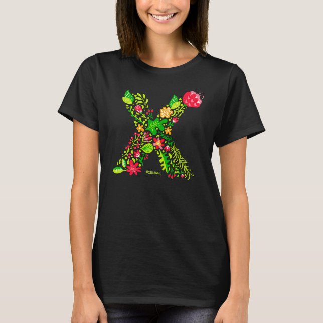 Brev x i Flowers T-Shirt (Framsida)