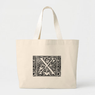 Brev X Medieval Monogram i stort Jumbo Tygkasse