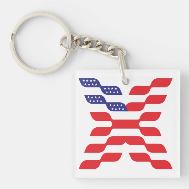 Brev X Monogram USA Flagga (Framsidan)