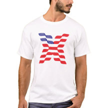 Brev X Monogram USA Flagga