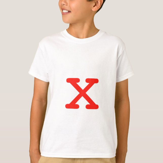 Brev X Tee Shirt (Framsida)