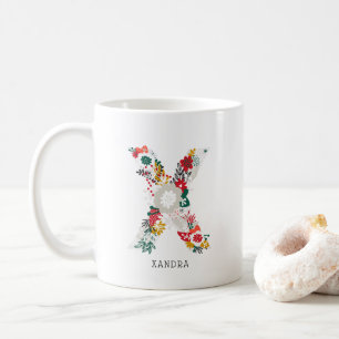 BREV X Whimsique Blommigt Brev Monogram I Mugg