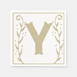 Brev Y Alphabet Block Kön Neutral babystötare Pappersservett