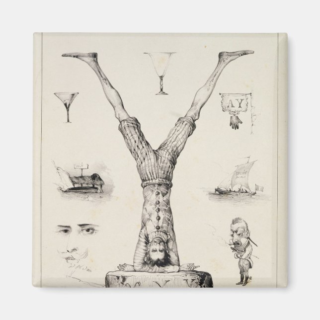 Brev Y från en alfabetprimer Magnet (Framsidan)