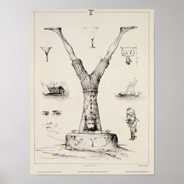 Brev Y från en alfabetprimer Poster (Framsidan)