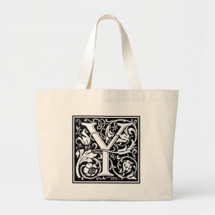 Brev Y Medieval Monogram Art nouveau Jumbo Tygkasse