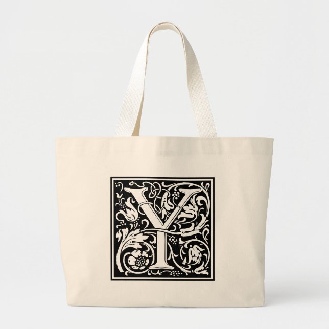 Brev Y Medieval Monogram Art nouveau Jumbo Tygkasse (Framsidan)
