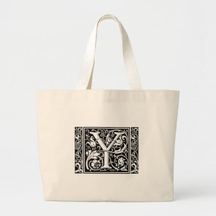Brev Y Medieval Monogram Art nouveau Jumbo Tygkasse