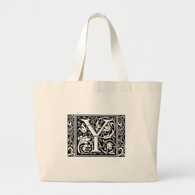 Brev Y Medieval Monogram Art nouveau Jumbo Tygkasse (Framsidan)