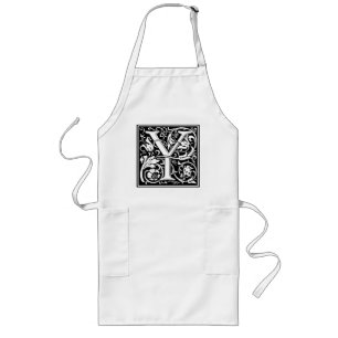 Brev Y Medieval Monogram Art nouveau Långt Förkläde