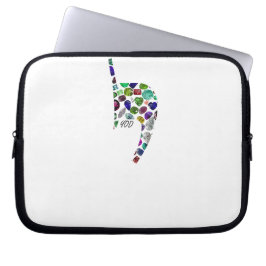 Brev 'YOD' tillverkad med Gems i hela Färg Laptop Fodral