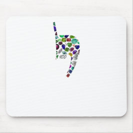 Brev 'YOD' tillverkad med Gems i hela Färg Musmatta