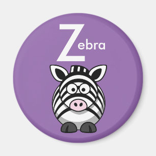 "Brev Z" är för Zebra Barns alfabet Magnet