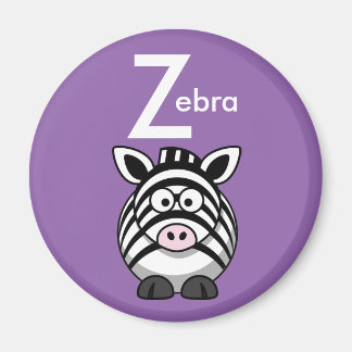 "Brev Z" är för Zebra Barns alfabet Magnet
