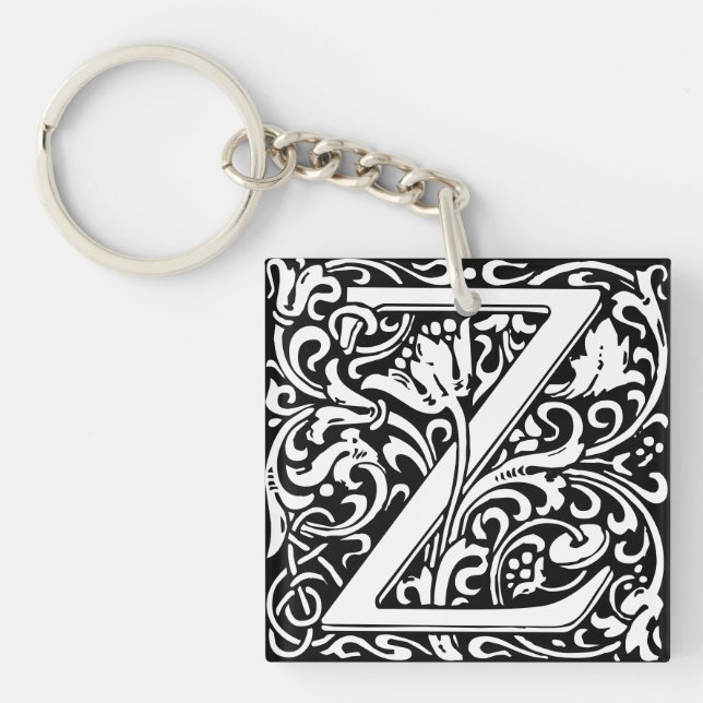 Brev Z art nouveau svartvit plattan (Framsidan)