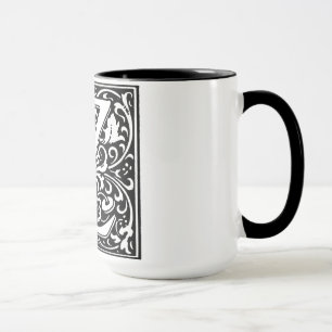 Brev Z för renaissancestilalfabet på muggen Mugg