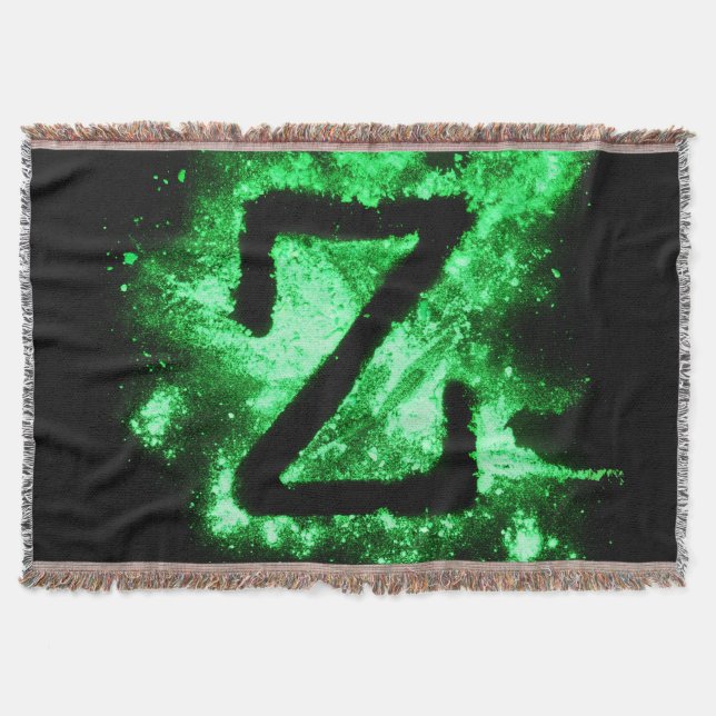 Brev Z Grönt Capital Alphabet Filt (Framsidan)