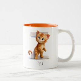 Brev Z Katt Alphabet Monogram kaffe Mugg