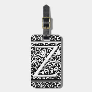 Brev Z Medieval Monogram Art nouveau Bagagebricka