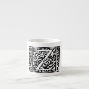 Brev Z Medieval Monogram Art nouveau Espressomugg