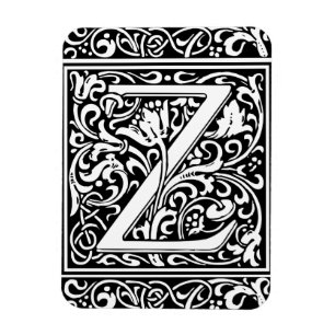 Brev Z Medieval Monogram Art nouveau Magnet