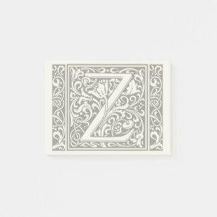 Brev Z Medieval Monogram Art nouveau Post-it Block