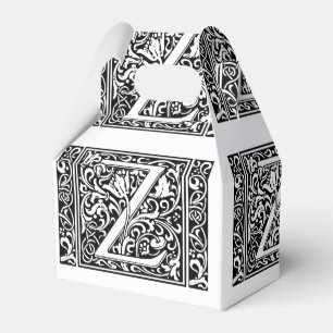 Brev Z Medieval Monogram Art nouveau Presentaskar