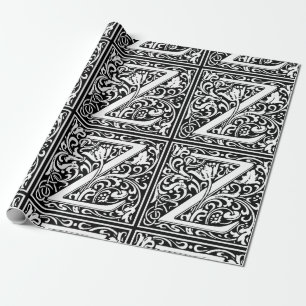 Brev Z Medieval Monogram Art nouveau Presentpapper
