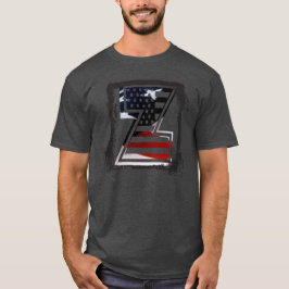 Brev Z Monogram Initial Patriotic USA flagga T Shirt