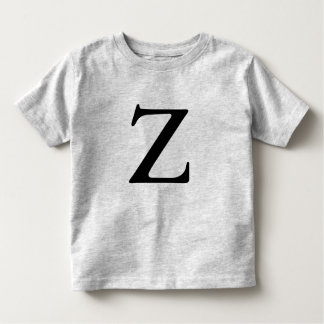 Brev Z monogrammofoniserad svartvit t-skjorta T-shirt