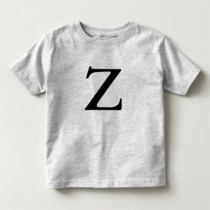 Brev Z monogrammofoniserad svartvit t-skjorta Tröja