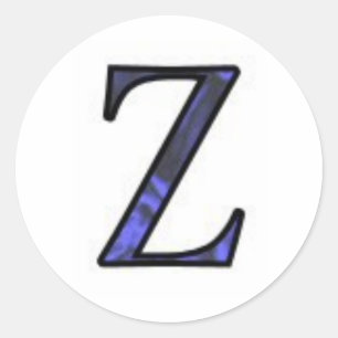 Brev Z Runt Klistermärke