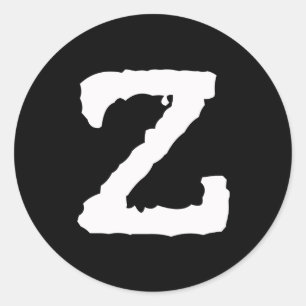 BREV Z RUNT KLISTERMÄRKE