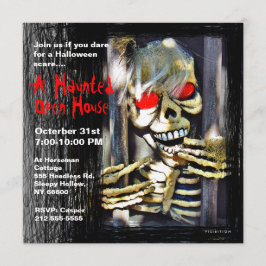 Brevad House Halloween fest inbjudan Skeleton