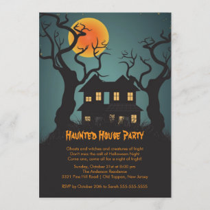 Brevade House Halloween fest-inbjudningar Inbjudningar